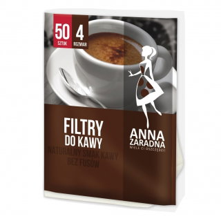 Filtry do kawy - rozmiar 4 - 50 szt.