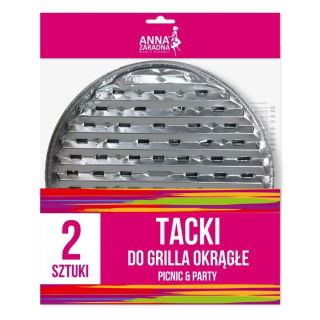 Tacki do grilla okrągłe - 34 cm - 2 szt.
