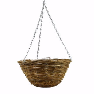 Kosz wiszący na kwiaty, pleciony - 30 cm - model FL5294