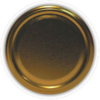 Zakrętki do słoików - złota - śr. 66 mm - 100 szt.