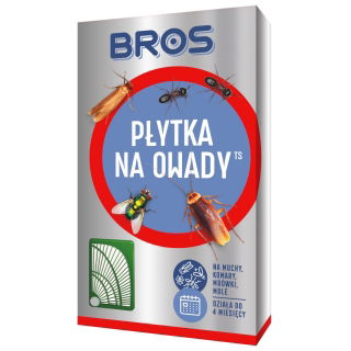 Płytka na owady (komary, muchy, mole, osy, prusaki i mrówki) - BROS