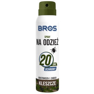 Spray na odzież, odstraszający i zabijający kleszcze - nie idź bez niego do lasu! - BROS - 90 ml