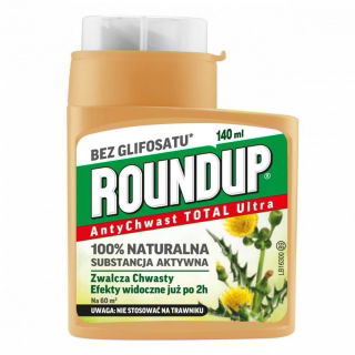 Roundup - AntyChwast - TOTAL Ultra - naturalny Roundup bez glifosatu! - 140 ml