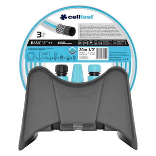 Wąż ogrodowy BASIC z kompletem przyłączy - 1/2", 20 m - CELLFAST