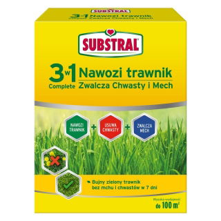 Nawóz do trawników + odchwaszczacz + antymech - 3 w 1 - Substral - 3,6 kg
