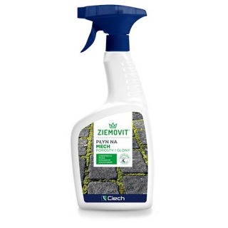 Płyn na mech, porosty i glony - na kostki, bruk, mury, tarasy i nagrobki - Ziemovit - 500 ml