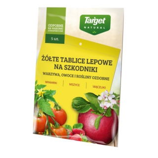 Żółte tablice lepowe duże - na mszyce, mączliki, miniarki i inne szkodniki - Target - 5 szt.
