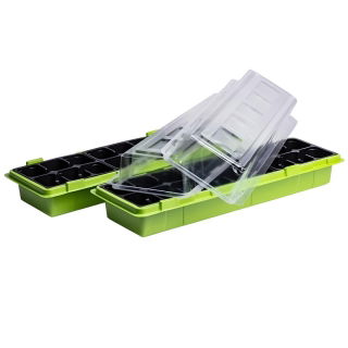 Miniszklarenka zielona 47 x 15 cm z 18 doniczkami + druga GRATIS