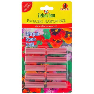 Pałeczki nawozowe dla roślin kwitnących (pelargonie, begonie i bratki) - Zielony Dom - 30 szt.