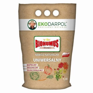 Biohumus Extra uniwersalny - sypki, bezpieczny i ekologiczny - 1 litr