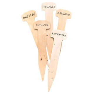 Etykiety drewniane do podpisywania roślin - ekologiczne - 100 szt.