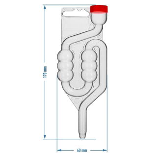 Rurka fermentacyjna 6-komorowa - plastikowa z korkiem ochronnym