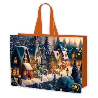 Torba z motywem świątecznym - 55 x 40 x 30 cm - Kamieniczki