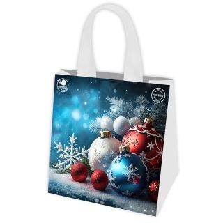 Torba z motywem świątecznym - 34 x 34 x 18 cm - Bombki
