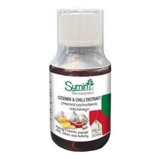Czosnek & Chilli ekstrakt - naturalne odstraszanie szkodników, bakterii i grzybów - Sumin - 100 ml