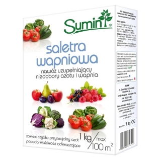 Saletra wapniowa - uzupełnia azot i wapń, niezastąpiona do warzyw i owoców - Sumin - 1 kg