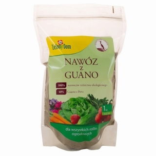 Nawóz z guano uniwersalny - 100% surowców z rolnictwa ekologicznego - Zielony Dom - 1 kg 
