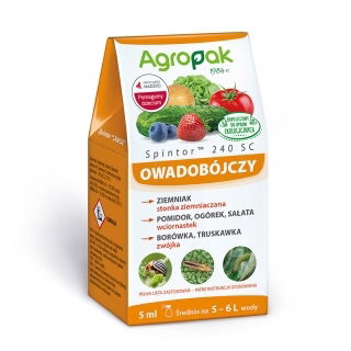 Spintor 240 SC - na stonkę, wciornastka, zwójkę w uprawach warzyw i owoców - Agropak - 5 ml