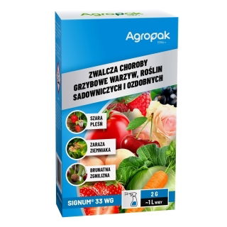 Signum 33 WG - na szarą pleśń, białą plamistość liści, brunatną zgniliznę, zarazę - Agropak - 2 g