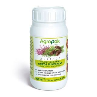 Actifos - nawóz dolistny i doglebowy, uzupełniający braki azotu i mikroelementów - Agropak - 250 ml