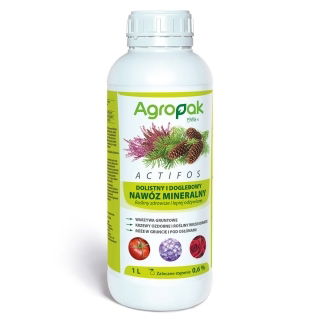 Actifos - nawóz dolistny i doglebowy, uzupełniający braki azotu i mikroelementów - Agropak - 1 litr
