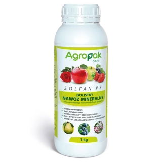 Solfan PK - nawóz dolistny, uzupełniający braki fosforu i potasu, zwiększa plony - Agropak - 1 kg