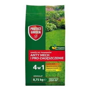 Anty Mech i Pro-Zagęszczenie - nawóz do trawników 4 w 1 - Protect Garden - 8,75 kg