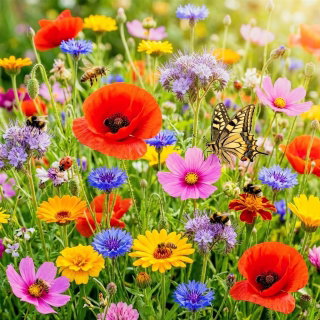 Kwietna łąka - mieszanka ponad 40 gatunków kwiatów polnych - 1 kg