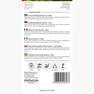 Aksamitka rozpierzchła Aurora - czerwona
