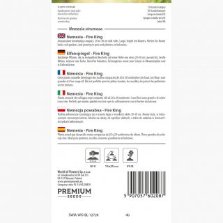 Nemezja powabna Fire King - czerwona