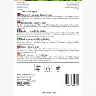 Fasola Neckarkonigin - tyczna - długie, płaskie i smaczne strąki!