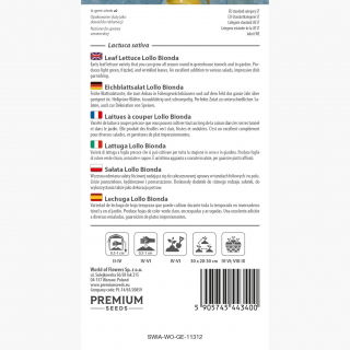 Sałata Lollo Bionda - liściowa karbowana