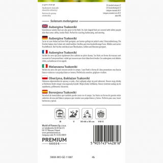 Oberżyna, Bakłażan Tsakoniki - biało-fioletowy