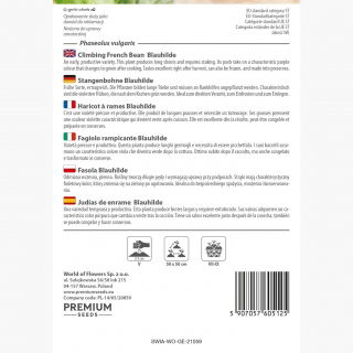 Fasola Blauhilde - zwykła szparagowa tyczna fioletowostrąkowa