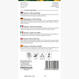 Gazania Yellow with ring