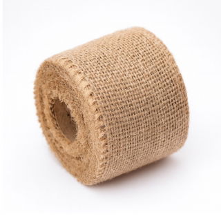 Wstążka jutowa - naturalna - 7 cm / 5 metrów