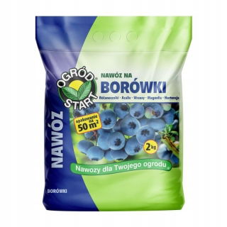 Nawóz do borówek - lepsze owocowanie - wieloskładnikowy i kompleksowy - Ogród-Start - 2 kg