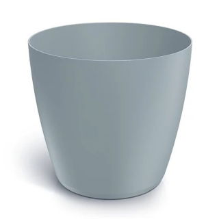 Doniczka okrągła Mate - wewnętrzna i zewnętrzna - 18 cm - jasnoszara