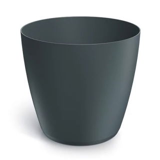 Doniczka okrągła Mate - wewnętrzna i zewnętrzna - 12 cm - węgiel