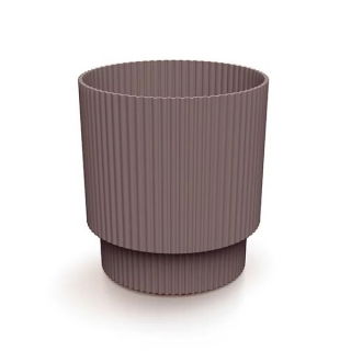 Doniczka ryflowana Milly - 13 cm - marsala