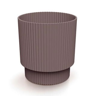 Doniczka ryflowana Milly - 15 cm - marsala