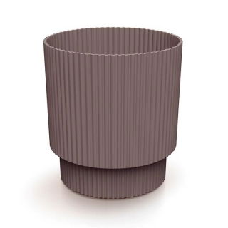 Doniczka ryflowana Milly - 17 cm - marsala