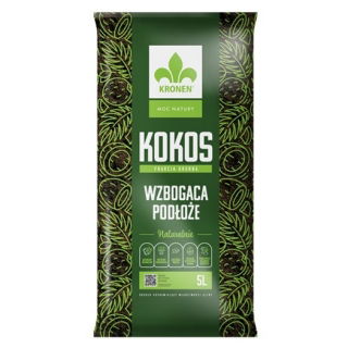 Kokos - frakcja drobna - do wzbogacania i dekorowania podłoża - 5 litrów
