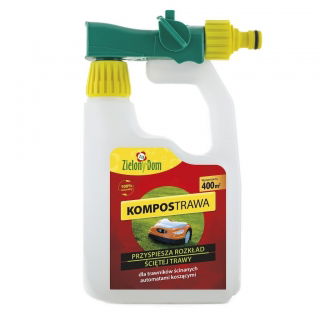 Kompostrawa - do traw ścinanych robotami koszącymi - gotowa do użycia konewka - Zielony Dom - 950 ml