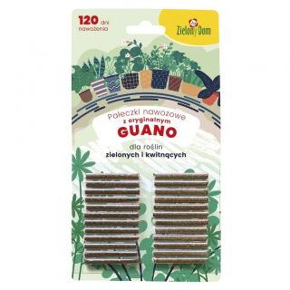 Pałeczki nawozowe z prawdziwym guano - najlepszym nawozem na świecie - Zielony Dom - 24 szt.