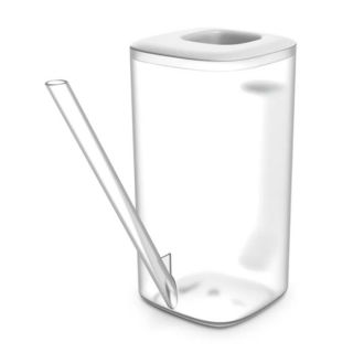 Stylowa konewka Tubi - transparentna / biała - 1,6 litra