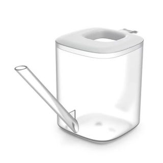 Stylowa konewka Tubi - transparentna / biała - 1 litr