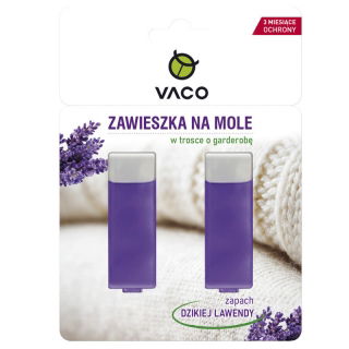 Zawieszka na mole - zapach dzikiej lawendy - skuteczna ochrona i przyjemny zapach - Vaco - 2 szt.