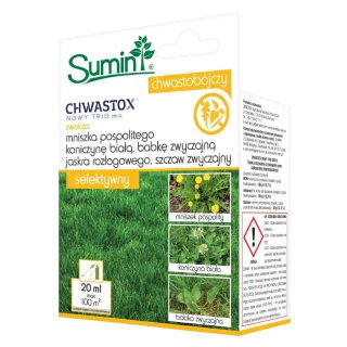 Chwastox Nowy Trio 390 SL - zwalcza chwasty na trawnikach - Sumin - 20 ml