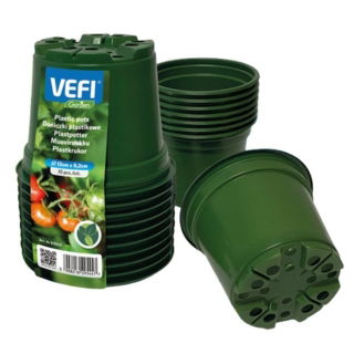 Doniczka okrągła 12 x 9,2 cm - zielony leśny - 10 szt.